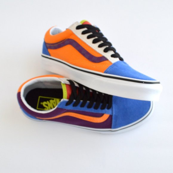 VANS OLD SKOOL MIX AND MATCH PURPLE, ORANGE BLUE GPJCBGTMRGLD SNEAKER SHOES NEW - Picture 8 of 10